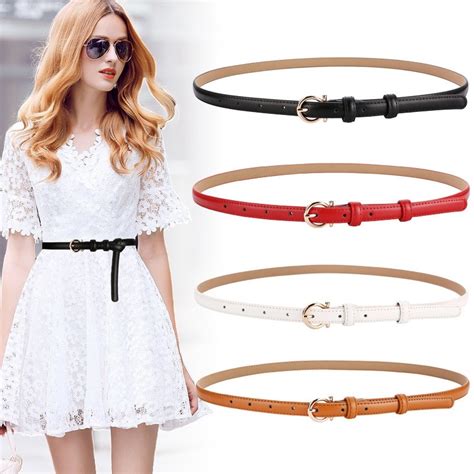 Designer Luxury Skinny Leather Belts 